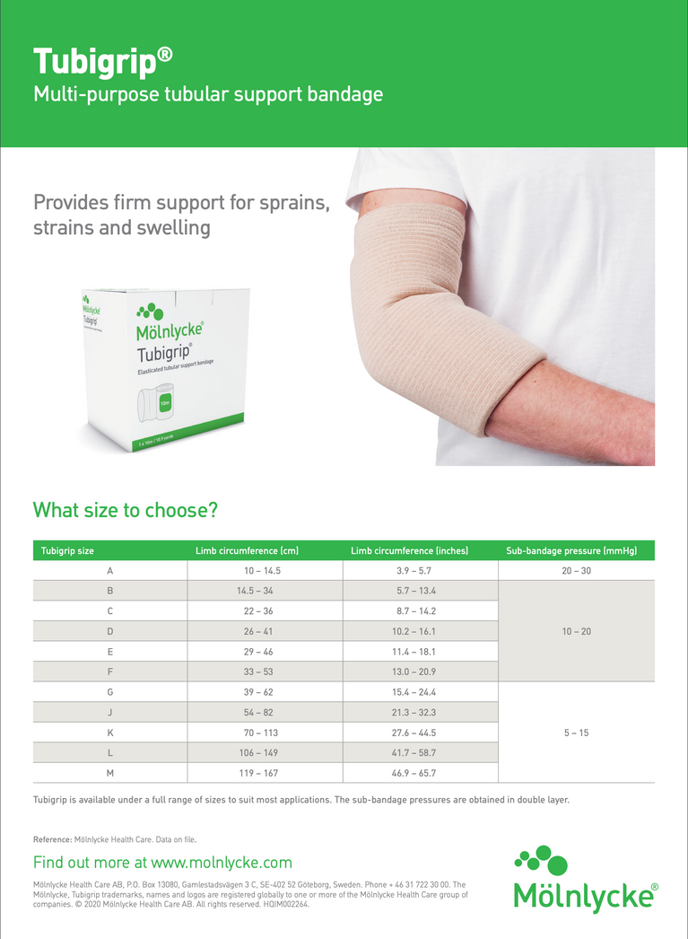 TUBIGRIP ELASTICATED TUBULAR BANDAGE 10M
