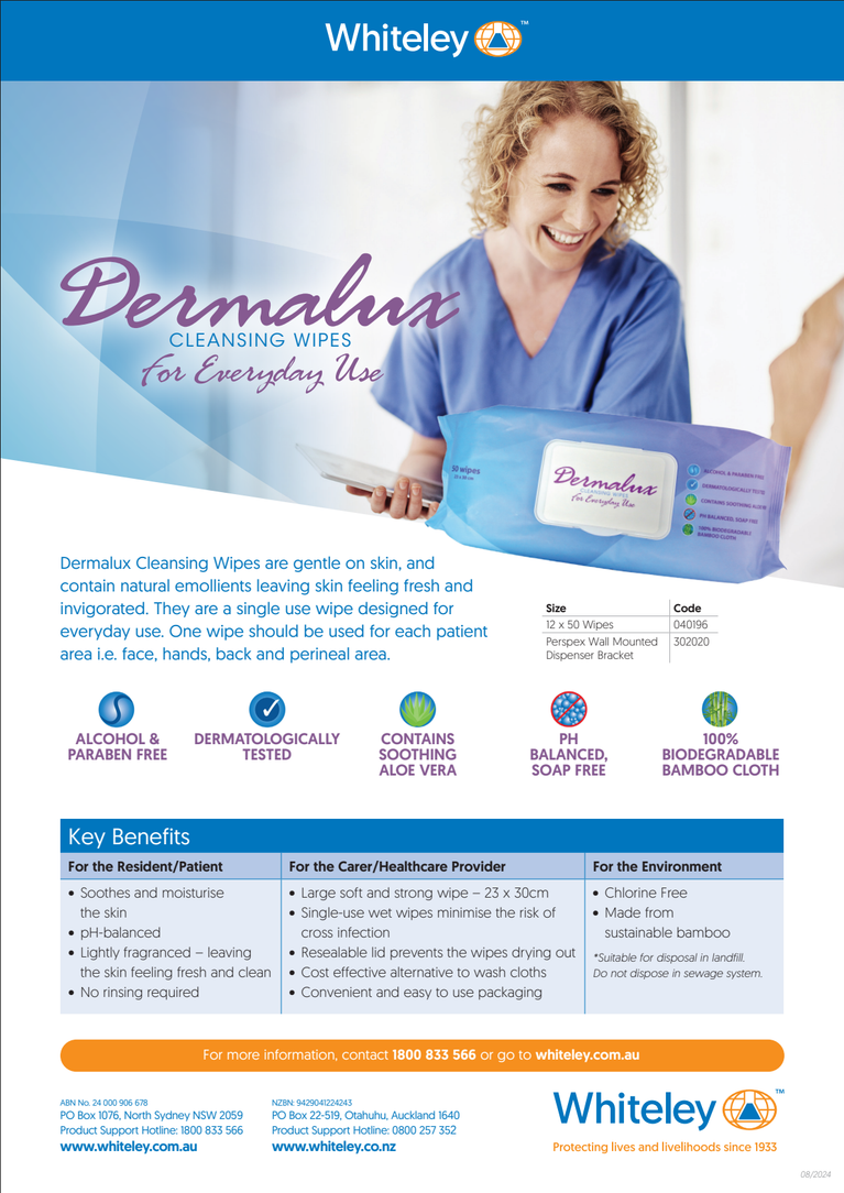 DERMALUX ALOE CLEANSING WIPES