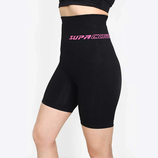 SUPACORE COMPRESSION SHORTS HIGH WAIST - POST PARTUM AND SPORTS RECOVERY BLACK (NINA)