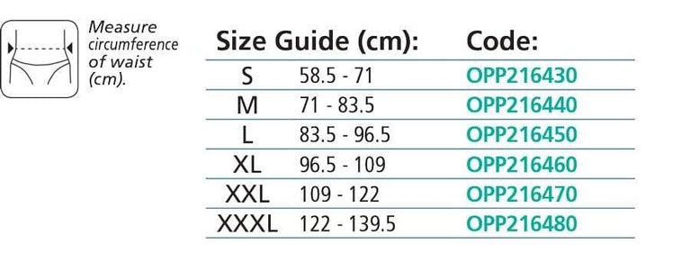 OPP2164 SACRO LUMBAR SUPPORT WITH SIX PLIABLE SPLINTS